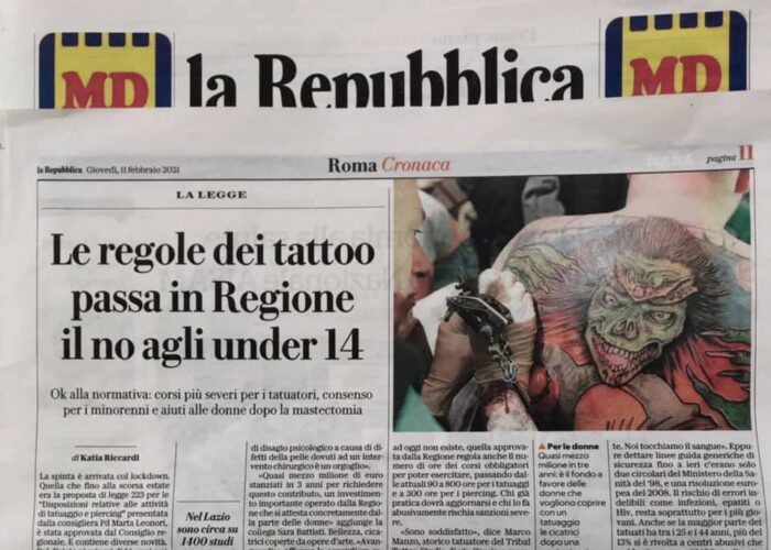 Piercing Roma: Lazio approva la legge